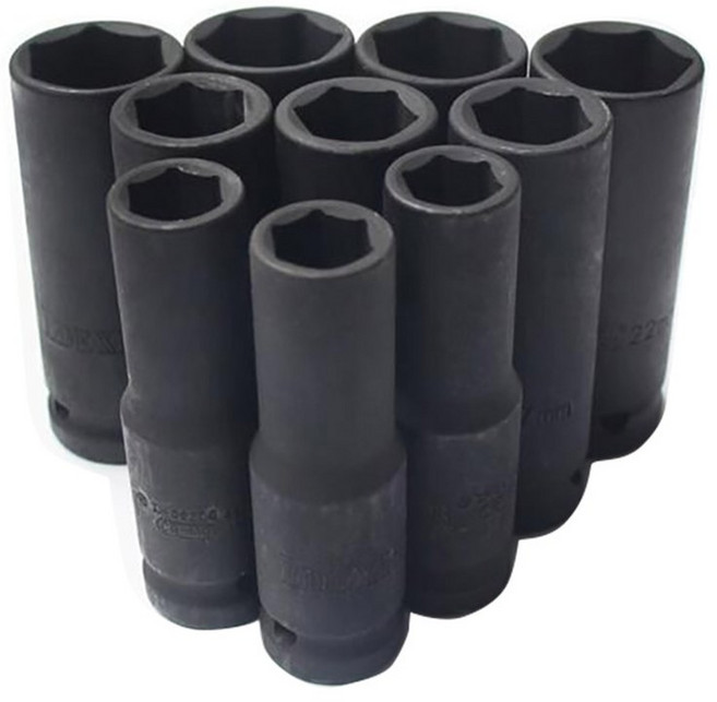 롱딥 6 포인트 1/2 드라이브 임팩트 소켓 8 9 10 11 13 14 15 16 17 18 19 20 21 22 23 24 27 28 29 30 32, 1pc, 41mm, 1개