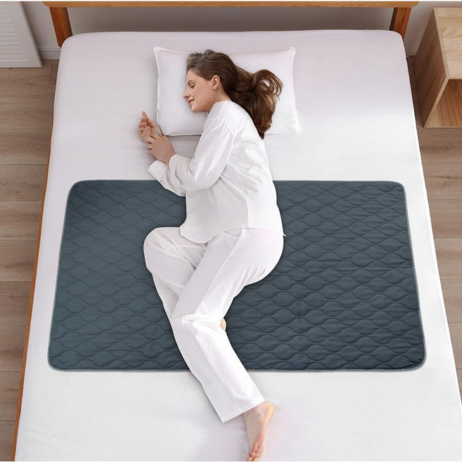 위드앤미 침대 방수 패드 성인 노인 케어 생리 청결 안심 패드, 다크그레이