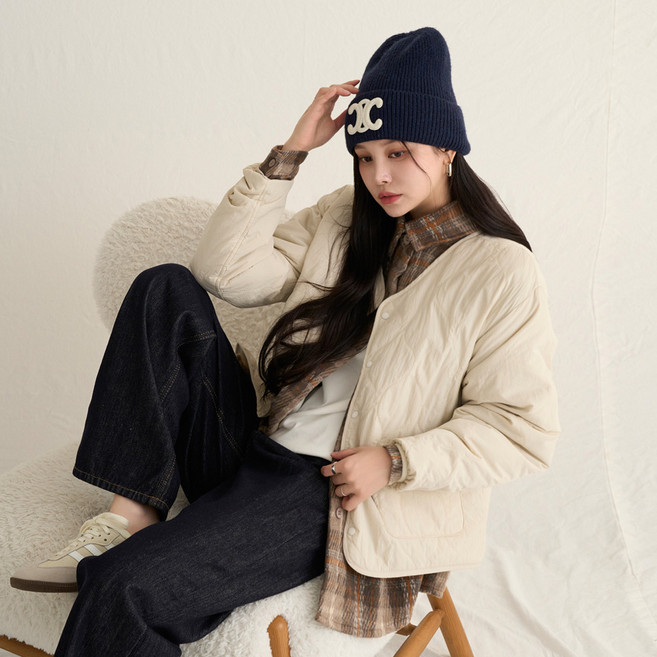 [남녀공용]포켓 누빔 점퍼 #CSOj-105-1