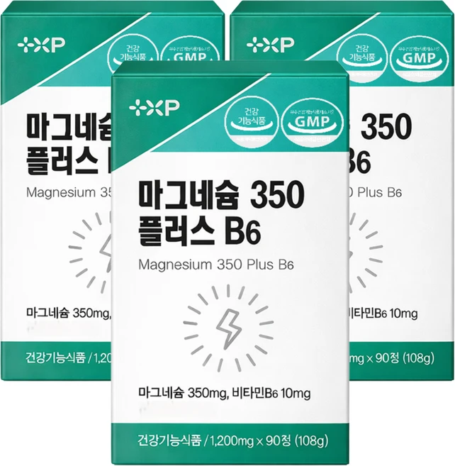 신경 근육 이완 기능성 흡수좋은 글루콘산 마그네슘 영양제 알약, 3세트, 90정 - 쿠팡