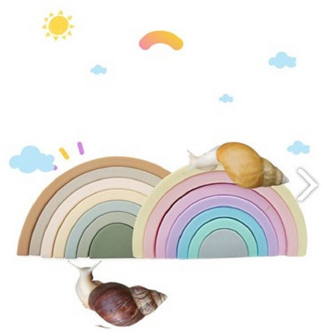 애완달팽이 레인보우 은신처 무지개 터널 놀이목 사육장 꾸미기, 무지개  소형3layer, 1개