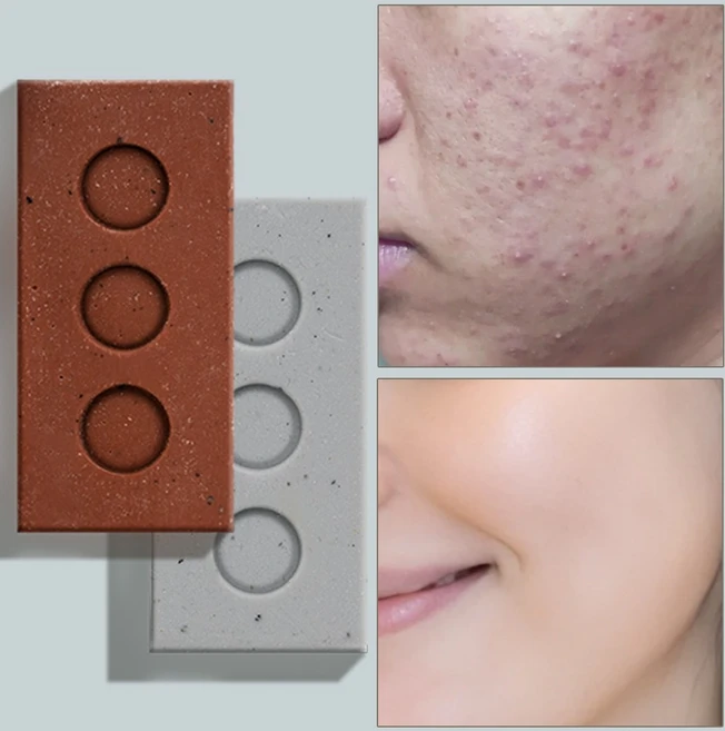 브릭커 벽돌비누 CP 천연비누 머드팩 고체팩 세트, 2개입, 140g - 쿠팡