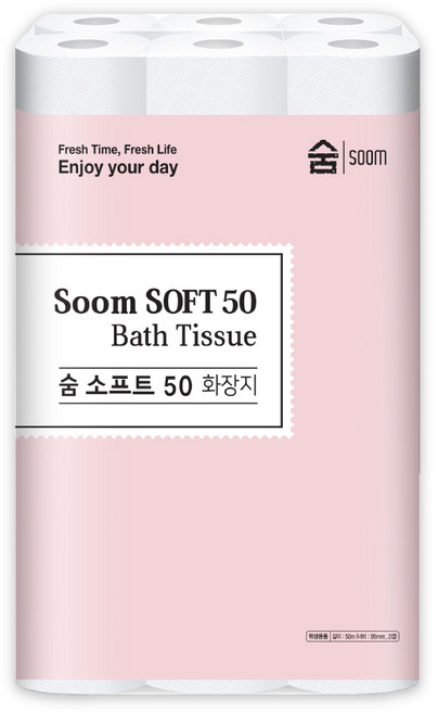 숨 소프트50 2겹 50m 화장지 30롤 1팩, 1개
