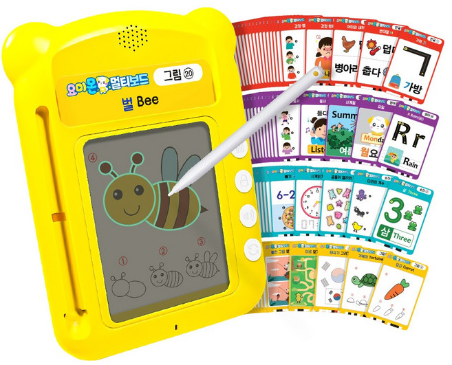 요미몬 멀티보드(완구/교구):듣고 말하고 읽고 쓰고 그리기를 한번에 올인원 유아학습기, 유비윈