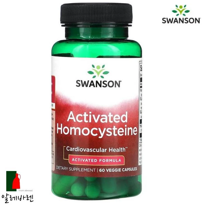 스완슨 액티베이티드 호모사이스타인 베지 캡슐, 60정, 1개 - 쿠팡