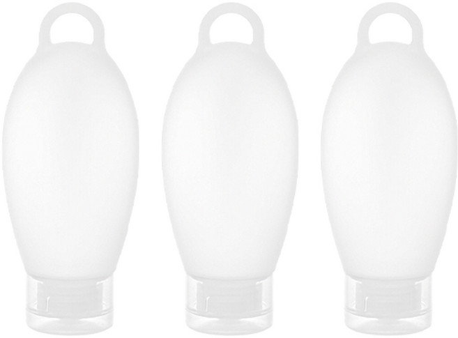 닥터보틀 말랑말랑 수영장 휴대용 고리용기, 3개, 반투명