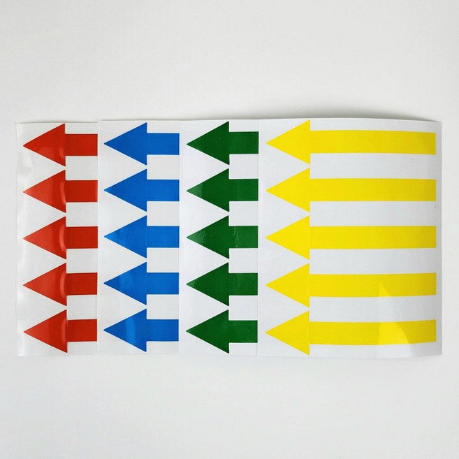 방수 바닥 화살표스티커 병원바닥 안내 스티커 5개 세트, 파랑