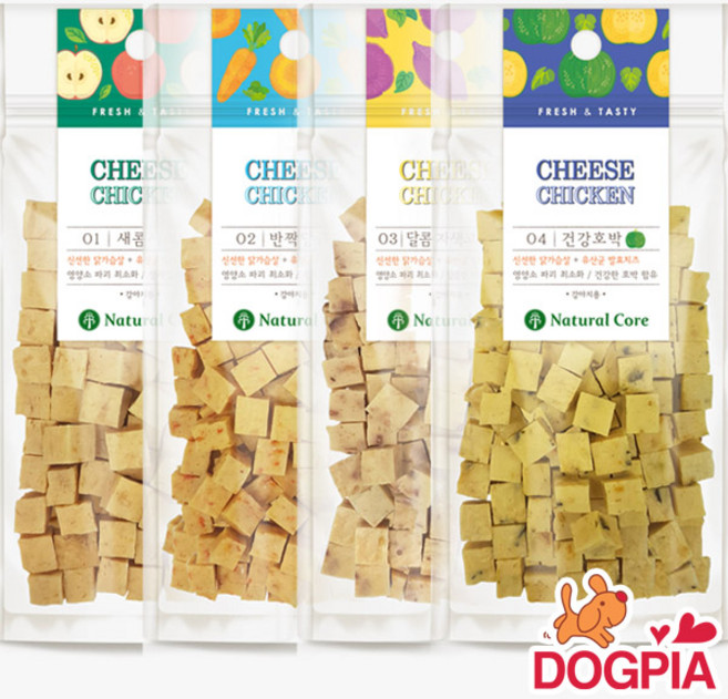 네츄럴코어 치즈앤치킨 4종 묶음셋트, 치즈앤치킨4종묶음, 80g