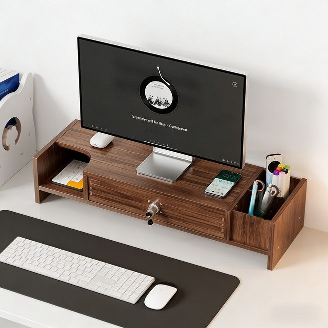 YAPOGI 모니터받침대 가정용 사무실용 컴퓨터받침대, 브라운 B