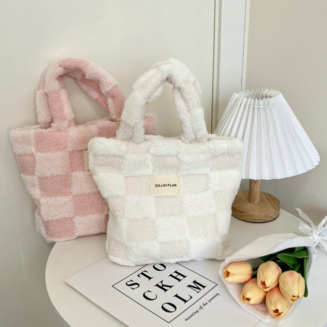 허니인덱스 겨울 양털 미니백 뽀글이가방