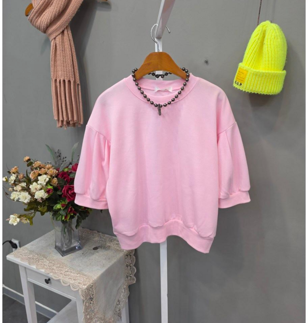 퍼프 셔링 아방핏 반팔맨투맨