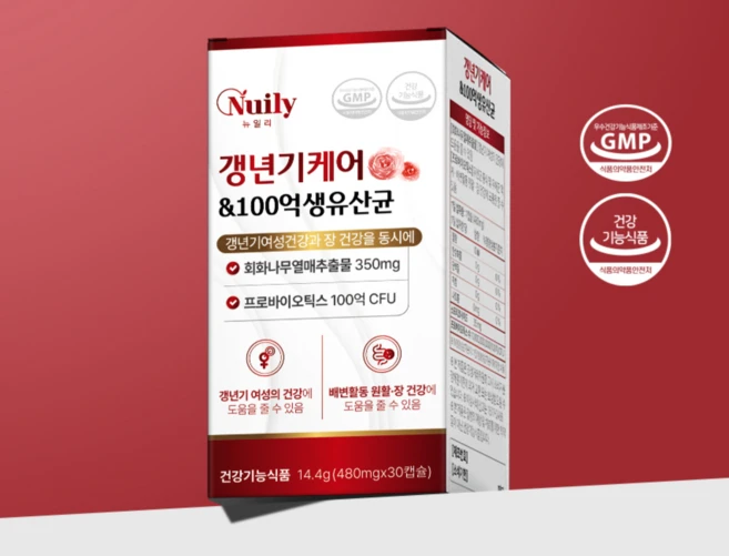 뉴일리 갱년기여성 갱년기 갱년기케어&100억생유산균 480mgx30캡슐, 3개, 30정 - 쿠팡