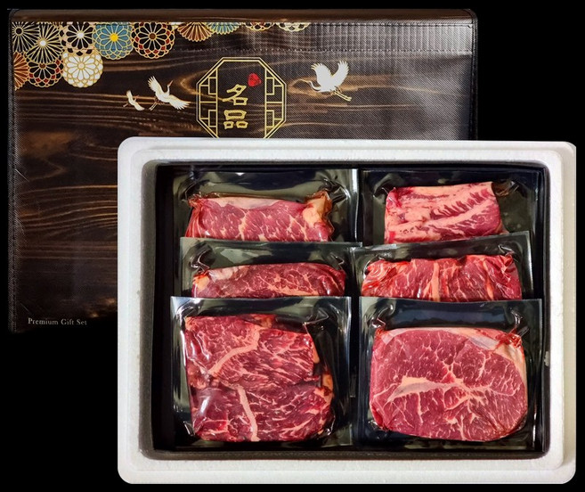 블랙앵거스 탑초이스 명품구이세트 2호 [척아이롤200gx2팩+토시살200g+갈비살200g+살치살200g+부채살200g], 단품