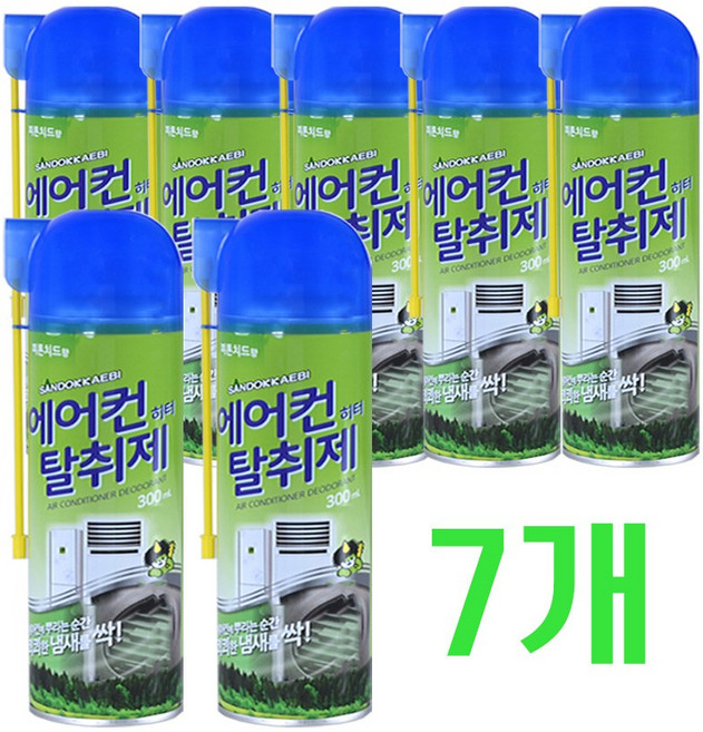 산도깨비 에어컨 탈취제 스프레이, 7개, 300L