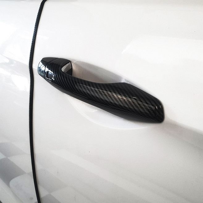 미켈라토 싼타페DM/더프라임 튜닝 실내 카본 몰딩 커버 수전사 튜닝 모음, 카본블랙_외부도어커버x4pcs, 기타