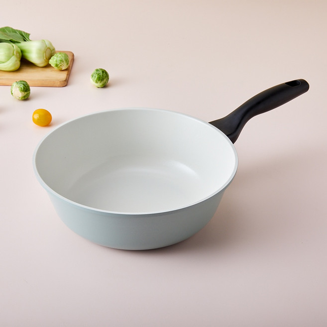 모더하우스 야탑점 슈가쿡 세라믹코팅 인덕션겸용 웍팬 28cm 그린_ CK0224007, 1개