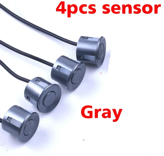 후진 레이더 센서 프로브 주차 6 가지 색상 가능 4 개/로트, 12 회색