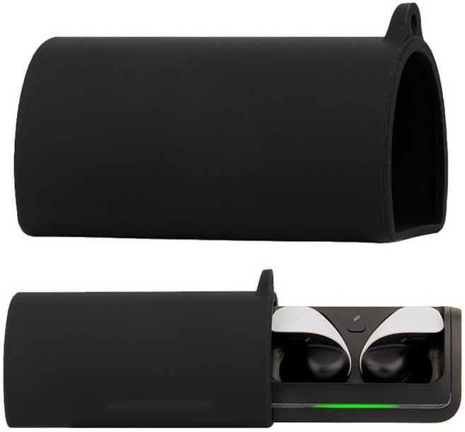 PS5 펄스 익스플로어 케이스 실리콘커버, 블랙, 1개