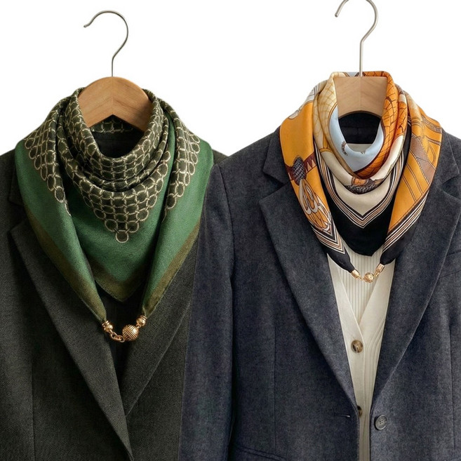 디아픽 자석버클 스카프 세트 부드러운머플러