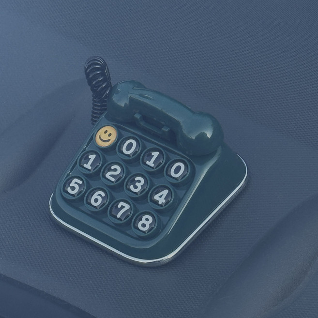 크크바이 전화기2 레트로 주차번호판 새차선물, 1개, 그린