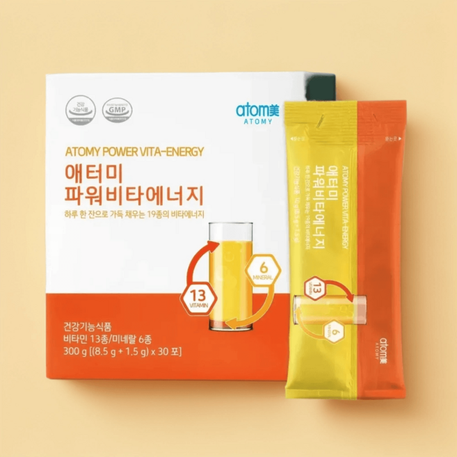 애터미 파워비타에너지 종합 멀티비타민 미네랄 30포, 8.5g, 1박스