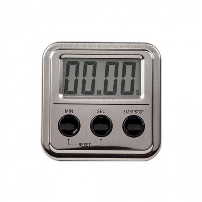 알파문구 알파문구 [알파] 디지털 타이머 실버 - 운동 요리 공부용 학습용 다기능 타이머 뽀모도로, 1개, 단품