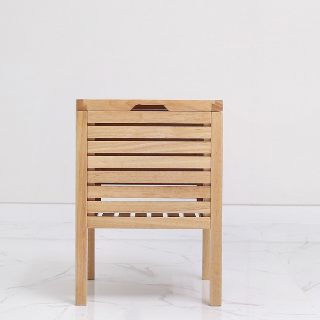 벤트리 고무나무 원목 수납 사이드 협탁 (2color) 콘센트 수납함, 내추럴 색상