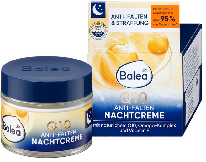디엠 Balea 발레아 Q10 안티 링클 나이트 크림 50ml, 1개
