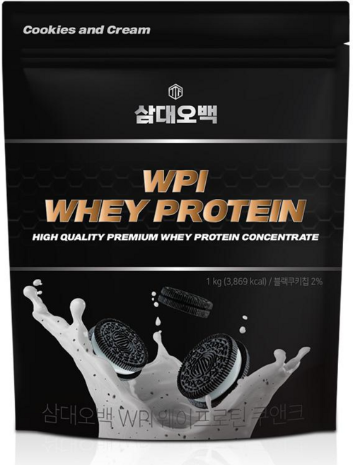 삼대오백 매시브 WPI 웨이 프로틴 단백질보충제 쿠앤크 1kg, 1박스