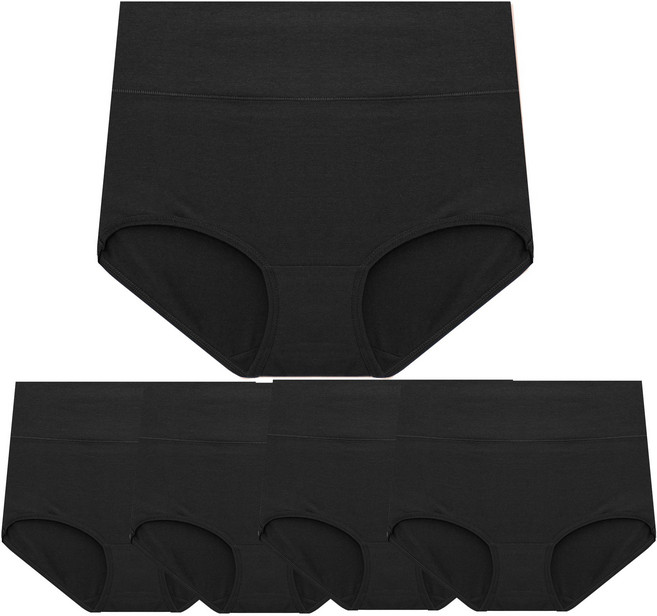 속맘 하이웨스트 팬티 5매세트 톡톡한 순면 여자 빅사이즈 복대팬티