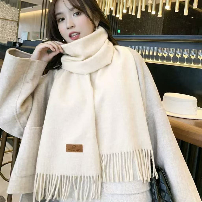 타오홈 포근촘촘 남녀공용 목도리 니트 머플러