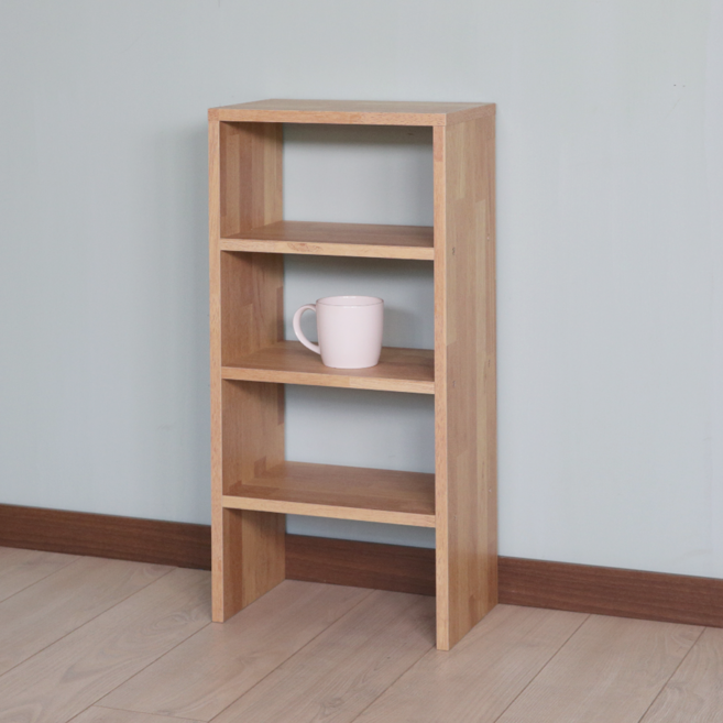 양지가구 양발이선반 4단310 조립형 다용도 수납 받침 책장 잡지 전면 소품진열 인테리어 피규어 주문제작, 멀바우, 1개