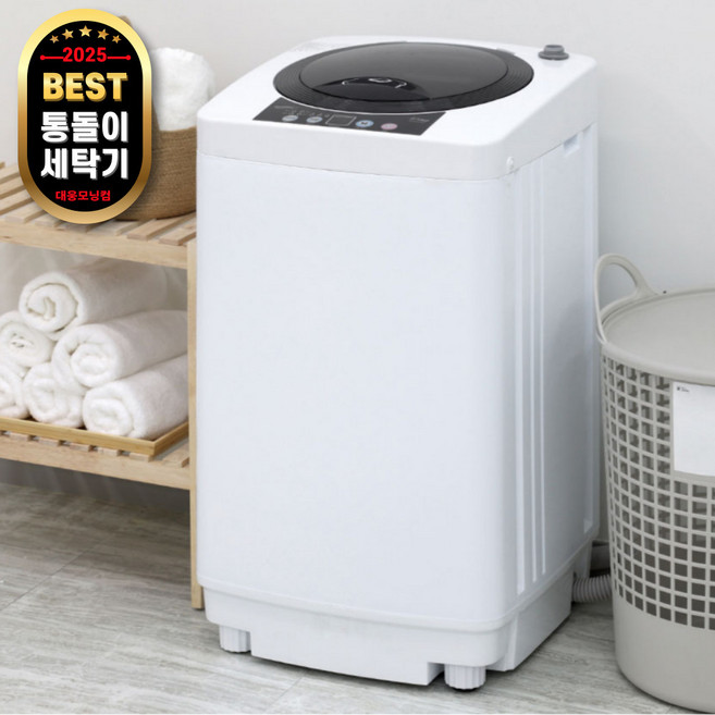 대웅모닝컴 전자동 세탁기 3.5kg, DWW-M400WS, 화이트