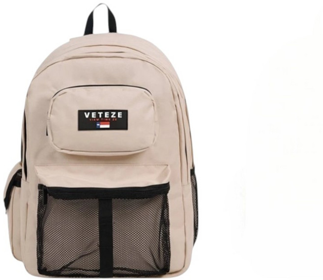 VETEZE Retro Sport Bag 多分層後背包 卡其色, 卡其