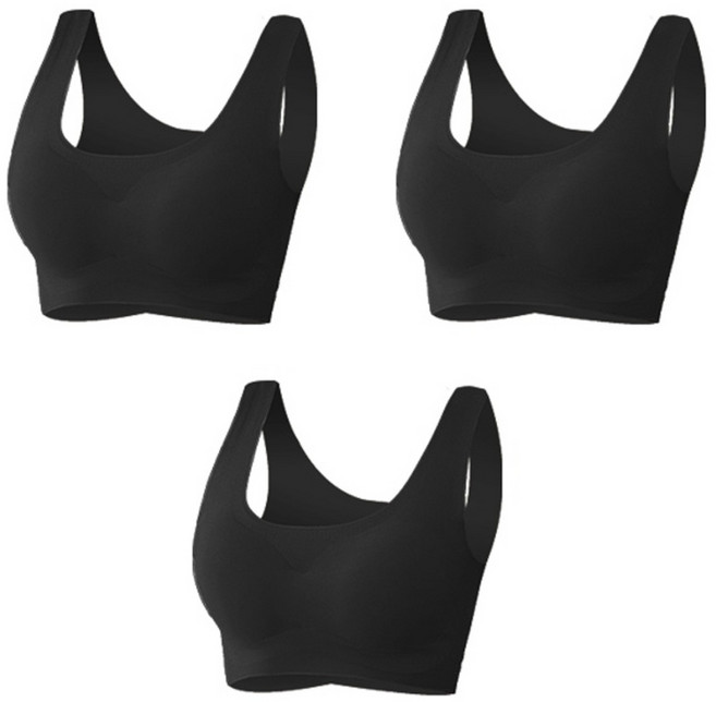 어워크 심리스 노와이어 스포츠 브라 3P 브래지어