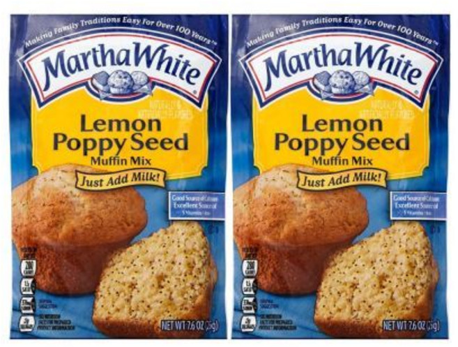 콘브레드 믹스 홈베이킹 마사 화이트 레몬 포피 씨앗 맛 머핀 7.6온스 팔라티즈 팩 2개, 7.6 Ounce (Pack of 2), Lemon