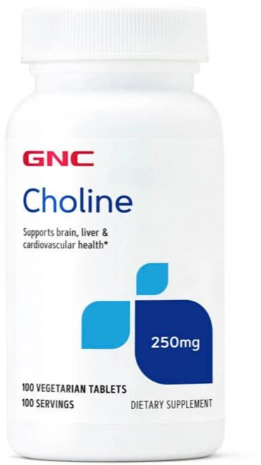 GNC 콜린 250mg 베지테리안 타블렛, 100개입, 1개, 100정 - 쿠팡