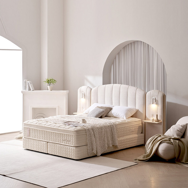 [라클라우드] 라르테 프리미엄 호텔식 패브릭 침대프레임, 아이보리