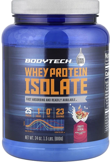 새해 건강을 선물하세요 BodyTech 분리유청단백질 프루티 시리얼 680g(1.5lb) 특별관리진행, BodyTech분리유청단백질프루티시리얼680g15lb, 680g - 쿠팡