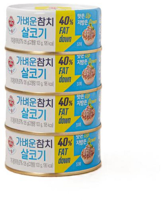 LIGHT&JOY 가벼운참치 살코기 135g 4개, 1세트