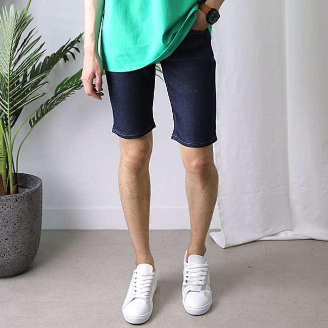 후앙스 데님 스판 셀비지 반바지 ABCP-6188