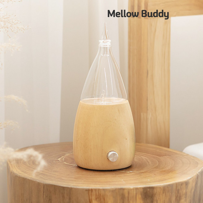 멜로우버디 아로마 에센셜 오일 우드 전자 디퓨저 방향제 확산기, 1개, 50ml, 랜덤오일증정