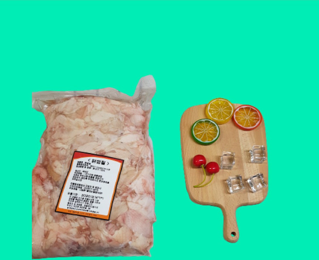 닭껍질 2kg팩 가슴살껍질 국내산 냉동, 1