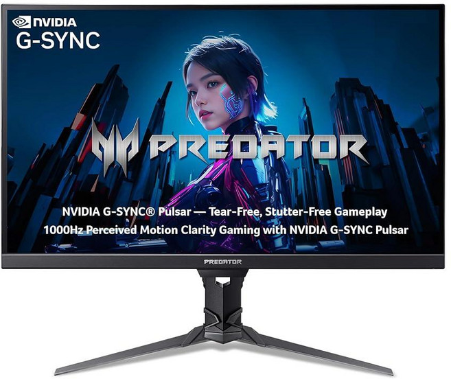 Acer Predator 게이밍 모니터 | 27인치 WQHD 2560 x 1440 IPS | NVIDIA G-SYNC 펄서 1000Hz 인식 모션 선명도 | 최대 360Hz |, Acer Predator 게이밍 모니터 | 27인치 W