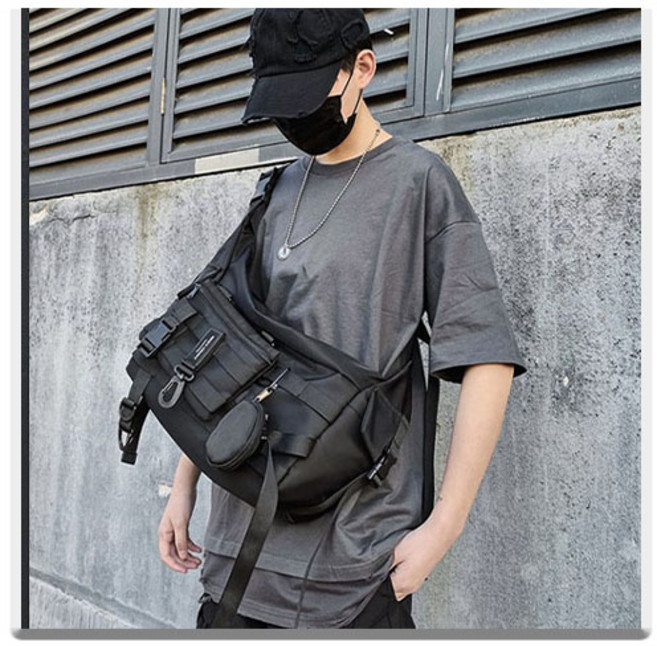 메신저백 + 미니숄더백. 학생 가방.남녀 공용