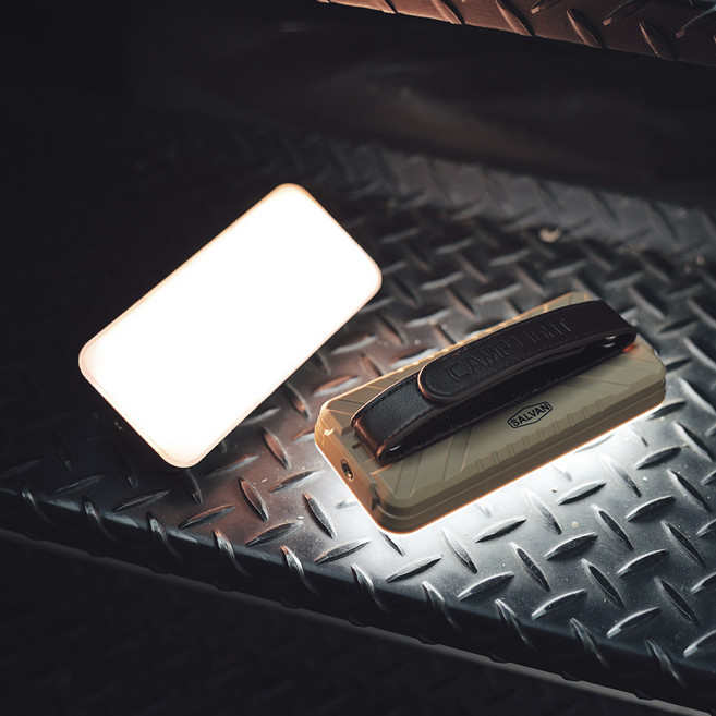 살반 T1 택티컬 충전식 LED 캠핑 랜턴, 탄, 1개