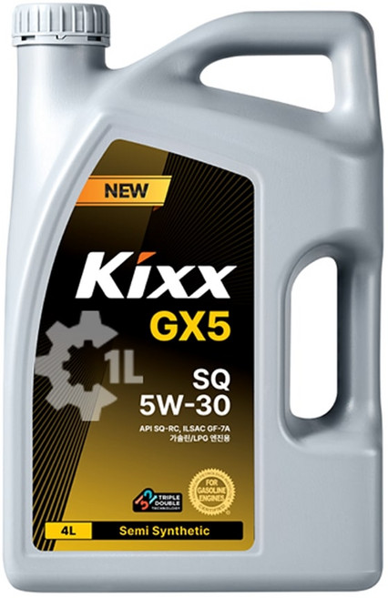 GS칼텍스 Kixx GX5 SQ 5W-30 4리터 가솔린 엔진오일, 5w30, 2개, 4L