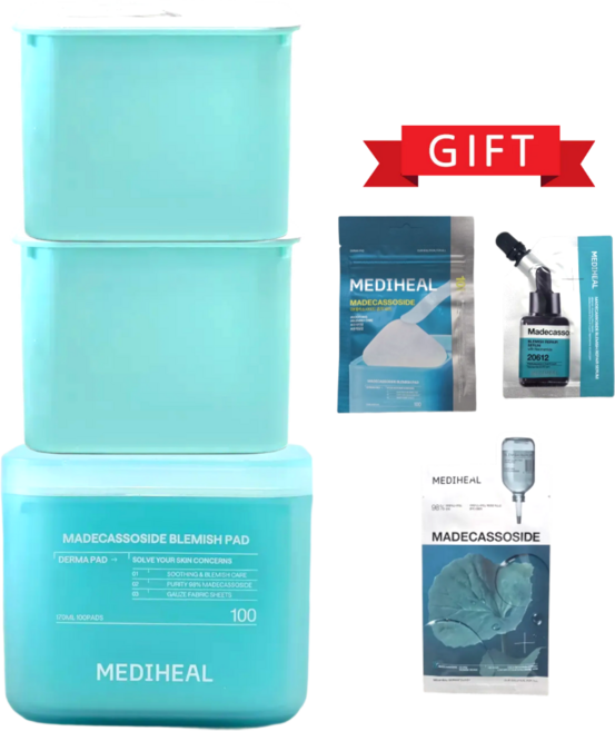 (대용량) 2세대 메디힐 마데카소사이드 흔적 토너 더마 패드 본품100매입+리필200매입+마데카 10매입+마데카 세럼10ml+마데카 마스크팩1장, 1개, 310매입