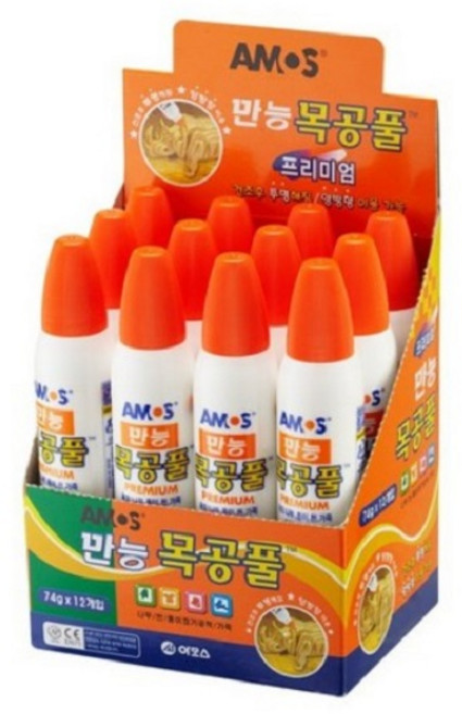 아모스 목공풀74g 12개, 74g 12개