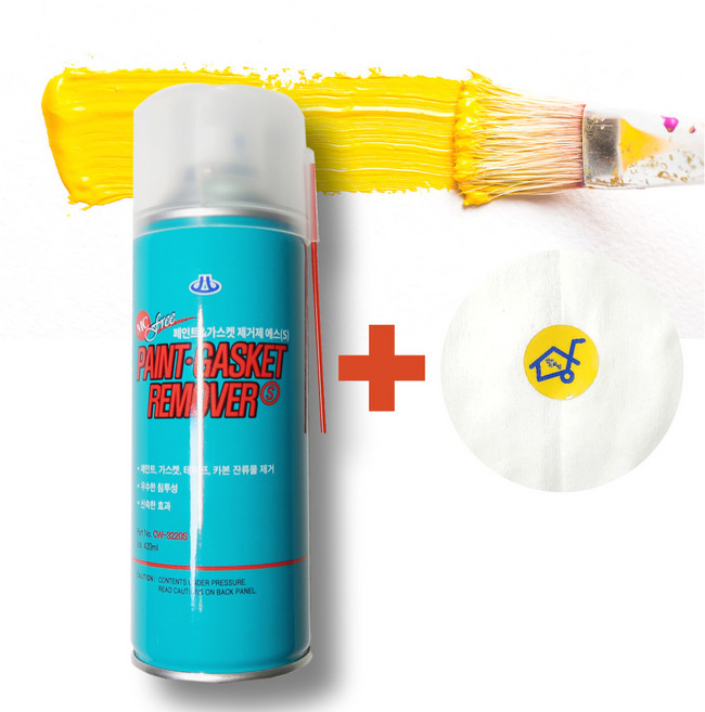 집에다드림 페인트 제거제 수성 유성 리무버 자동차 차량 벽 욕실 +페인트제거용 부직포, 1개, 420ml